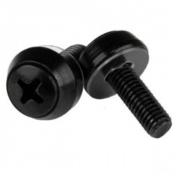 StarTech.com Paquete de 50 Tornillos de Montaje M5 x 12mm, Negro