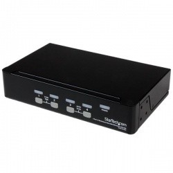 Startech.com Switch KVM, VGA/USB 2.0, 4 Puertos, 1U Rack Estante