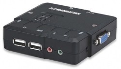 Manhattan Switch KVM 151252, 2x USB, 2x VGA
