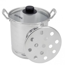VAPORERA CON TAPA DE VIDRIO. 22CM