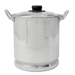 VAPORERA CON TAPA DE VIDRIO. 22CM