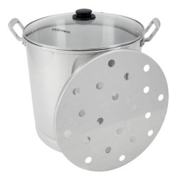 VAPORERA CON TAPA DE VIDRIO. 34CM