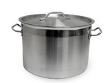 OLLA BAJA CON TAPA ACERO INOX 25X18 CMS MOD AS 399