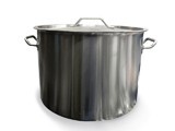 OLLA BAJA CON TAPA ACERO INOX 35X24 CMS