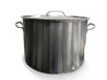 OLLA BAJA CON TAPA ACERO INOX 35X24 CMS