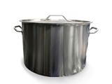 OLLA BAJA CON TAPA ACERO INOX 45X28 CMS MOD AS 404