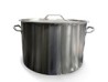 OLLA BAJA CON TAPA ACERO INOX 45X28 CMS MOD AS 404