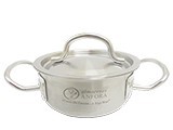 BUDINERA CON TAPA ACERO INOX 12 CMS