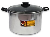 OLLA 24 CMS ALUMINIO CON ANTIADHERENTE CON TAPA VIDRIO