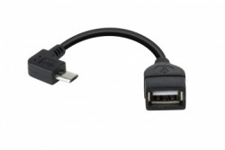 Xtech Adaptador OTG micro-USB Macho - USB Hembra, 13.5cm, Negro