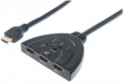 Manhattan Switch HDMI 1.3 de 3 Puertos, 3x HDMI Hembra - 1x HDMI Ma...