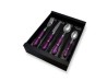 JUEGO DE CUBIERTOS NEON 24 PZAS MORADO (8)