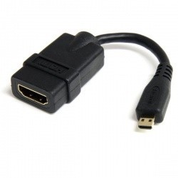 StarTech.com Cable Adaptador HDMI Macho - micro HDMI Hembra, 12cm, ...