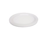 PLATO OVALADO 12 MELAMINA BLANCA DIAMANTE