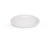 PLATO OVALADO 14 MELAMINA BLANCA DIAMANTE