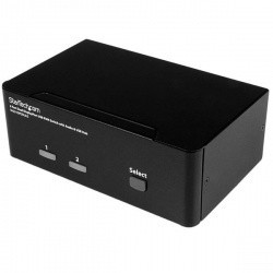 StarTech.com Switch Conmutador KVM de 2 Puertos DisplayPort, Negro