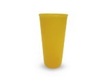 VASO TRANSPARENTE COLOR NARANJA 16 OZ. PLASTICO (15) MOD.