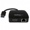 StarTech.com Mini Adaptador Docking Station USB 3.0 para Laptop, Gi...
