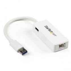 StarTech.com Tarjeta Ethernet Externa USB 3.0 con Hub, Alámbrico, 1...