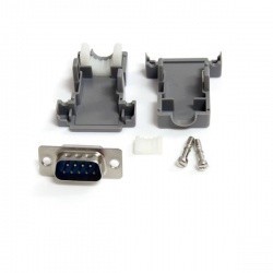 StarTech.com Conector D-Sub DB9 Serial Macho Ensamblado con Carcasa...