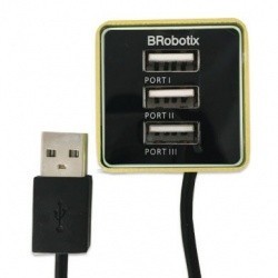 BRobotix Hub USB 2.0, 3 Puertos USB 2.0