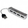 StarTech.com Hub USB 2.0, 1x USB A Macho, 4x USB A Hembra, 480 Mbit/s