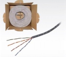 Vorago Bobina de Cable Cat5 UTP, 305 Metros, Gris