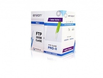 Enson Bobina de Cable Cat5e FTP, 305 Metros, Gris