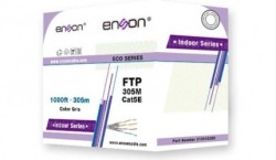 Enson Bobina de Cable Cat5e FTP, 305 Metros, Negro