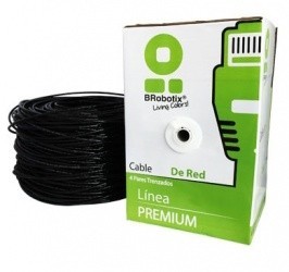 BRobotix Bobina de Cable Cat5e UTP, 305 Metros, Negro