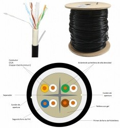 X-Case Bobina de Cable Cat6 UTP, 305 Metros, Gris