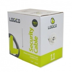 Logico Bobina de Cable Alarma AWG, 305 Metros, Blanco