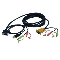 Tripp Lite Kit de Cables VGA/USB/Audio, 3 Metros, para Multiplexor KVM