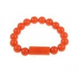 LevyDal Cable USB A Macho - Micro-USB B Macho, 10cm, Naranja