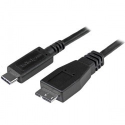 StarTech.com Cable USB C Macho - Micro-USB B Macho, 50cm, Negro