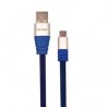 Ginga Cable USB A Macho - Micro-USB B Macho, 1 Metro, Azul