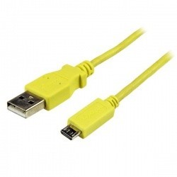 StarTech.com Cable Slim Micro USB B - USB A, 1 Metro, Amarillo
