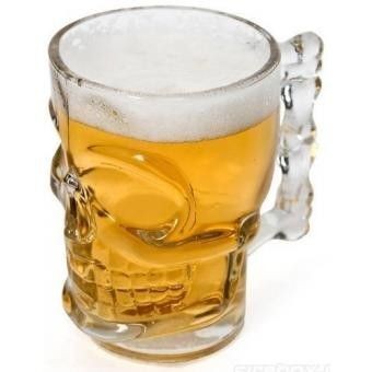 Tarro De Cristal De 500ml Forma De Craneo Calavera Con Leds Byteshop