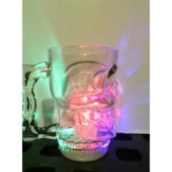 Tarro De Cristal De 500ml Forma De Craneo Calavera Con Leds Byteshop