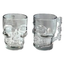 Tarro De Cristal De 500ml Forma De Craneo Calavera Con Leds Byteshop