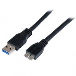 StarTech.com Cable USB 3.0 A Macho - micro USB B Macho, 1 Metro, Negro