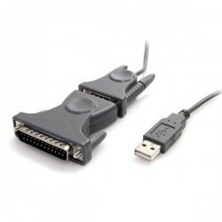 StarTech.com Cable USB 2.0 Macho - DB9 Macho, 90cm, Gris