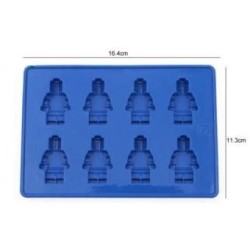 Muñeco Lego Molde Para Hielos Chocolate Gomitas-azul