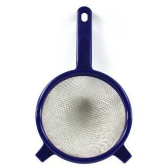 Coladera de 12.5 cms. Acero Inoxidable-Azul
