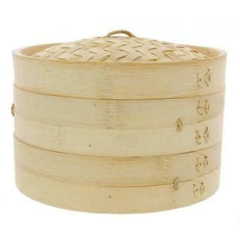 Vaporera De Bambu 25cms Cocina Sano Sin Grasa China Japonesa