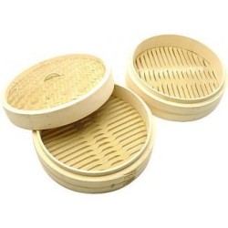 Vaporera De Bambu 25cms Cocina Sano Sin Grasa China Japonesa