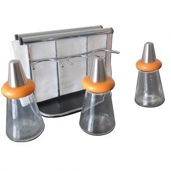 Set de mesa (servilletero y 3 contenedores) Brang