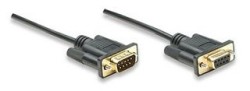 Manhattan Cable Serial DB9 - DB9, 1.8 Metros, Negro