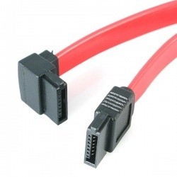 StarTech.com Cable SATA de Ángulo Recto Izquierdo, 45cm, Rojo