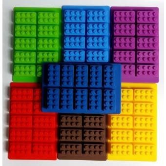 Kit De 5 Moldes Bloques Lego Para Hielos Chocolate Gomitas